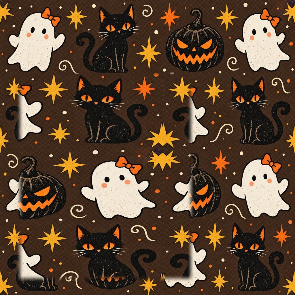 WPAY DROP0011- Halloween Seamless Patterns — Seamless Pattern Tile 07