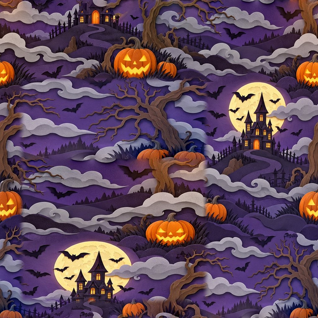 WPAY DROP0007- Seamless Halloween Patterns — Seamless Pattern Tile 03
