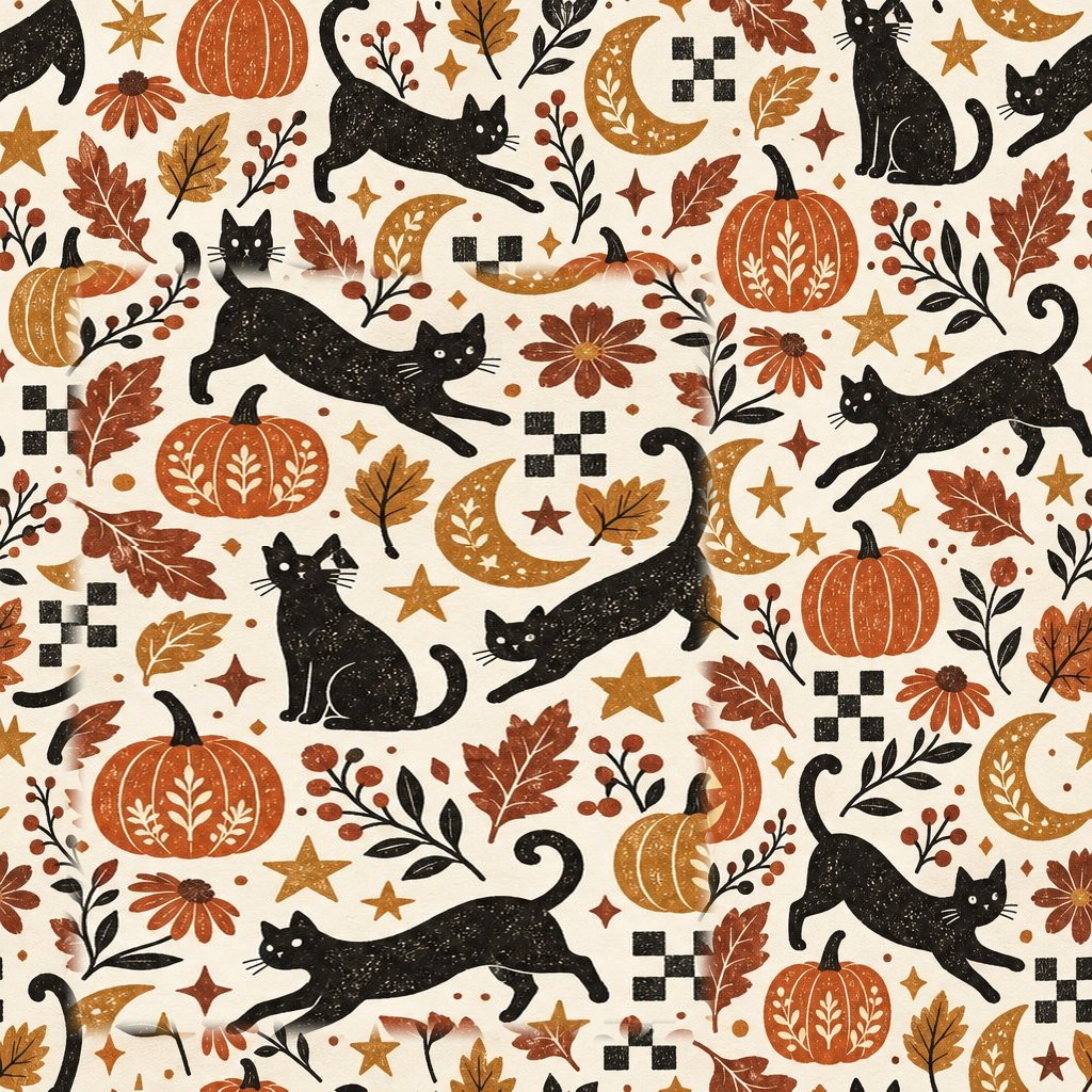 WPAY DROP0010- Seamless Halloween Patterns — Seamless Pattern Tile 08