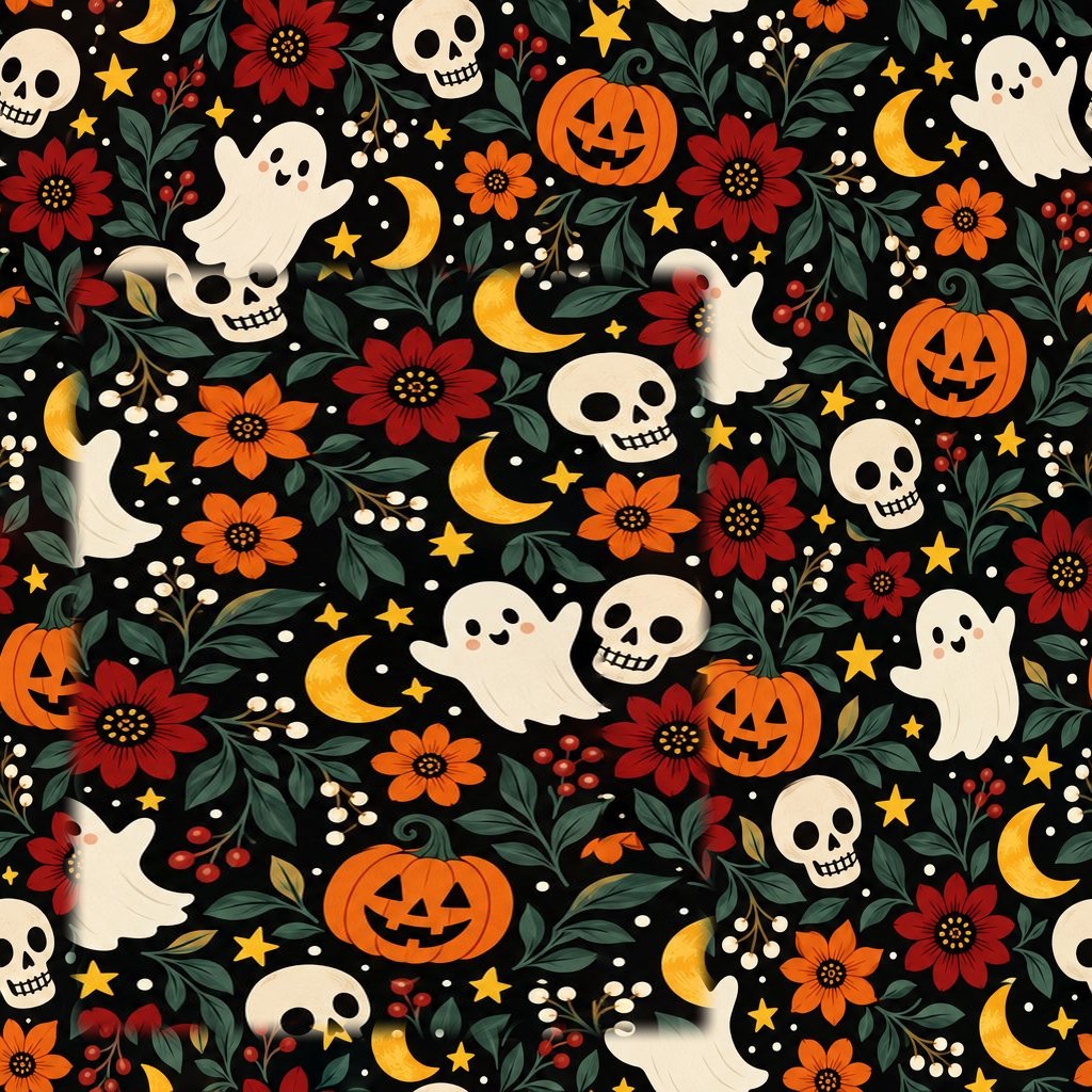 WPAY DROP0008- Seamless Halloween Patterns — Seamless Pattern Tile 06