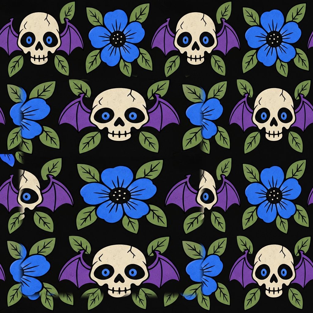 WPAY DROP0011- Halloween Seamless Patterns — Seamless Pattern Tile 09