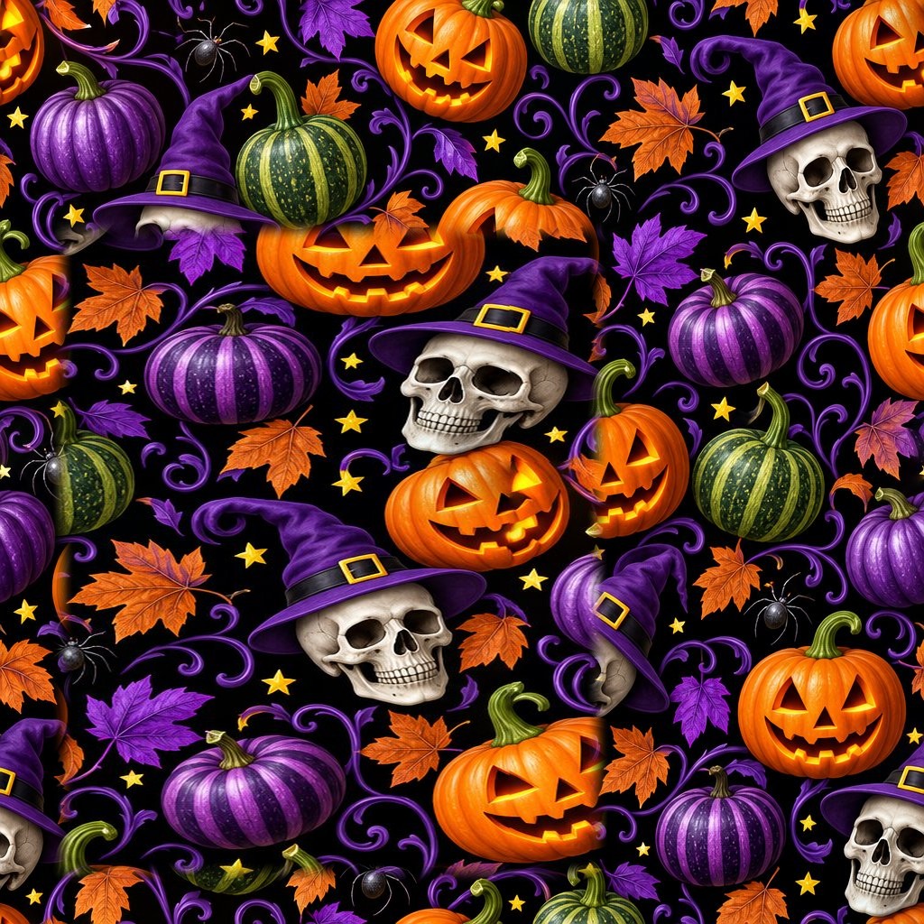 WPAY DROP0008- Seamless Halloween Patterns — Seamless Pattern Tile 04
