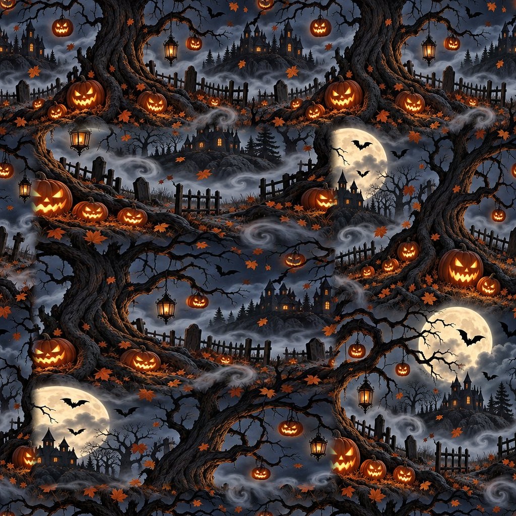 WPAY DROP0008- Seamless Halloween Patterns — Seamless Pattern Tile 03