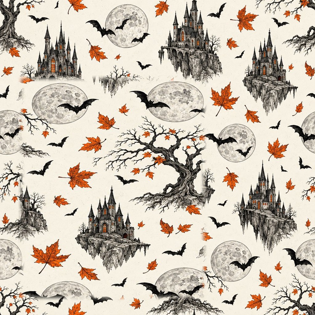 WPAY DROP0011- Halloween Seamless Patterns — Seamless Pattern Tile 06
