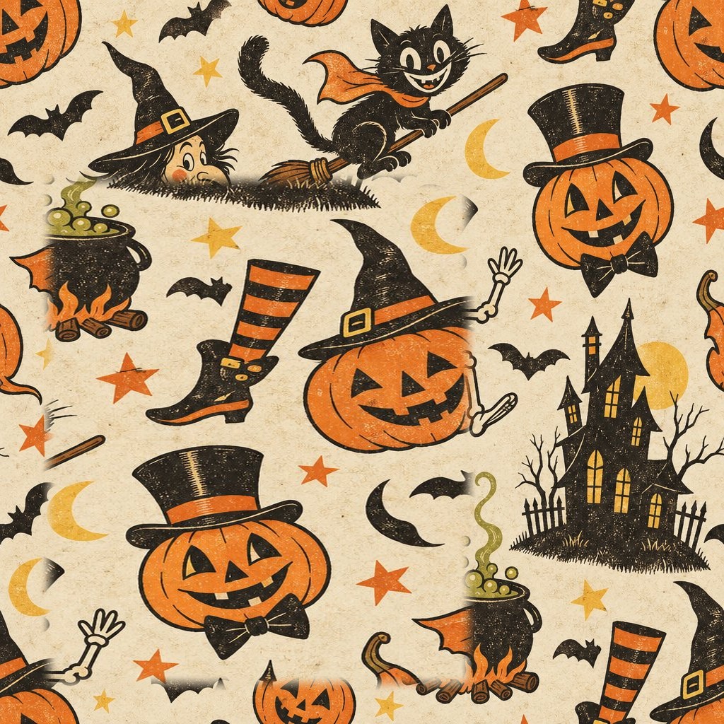 WPAY DROP0010- Seamless Halloween Patterns — Seamless Pattern Tile 07