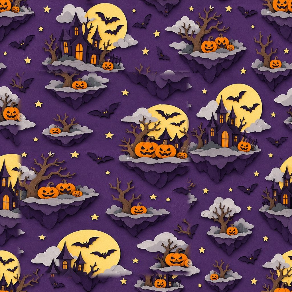 WPAY DROP0011- Halloween Seamless Patterns — Seamless Pattern Tile 05